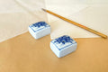Japanese Porcelain Water Dripper - Sometsuke Floral Ceramic for Ink Grinding