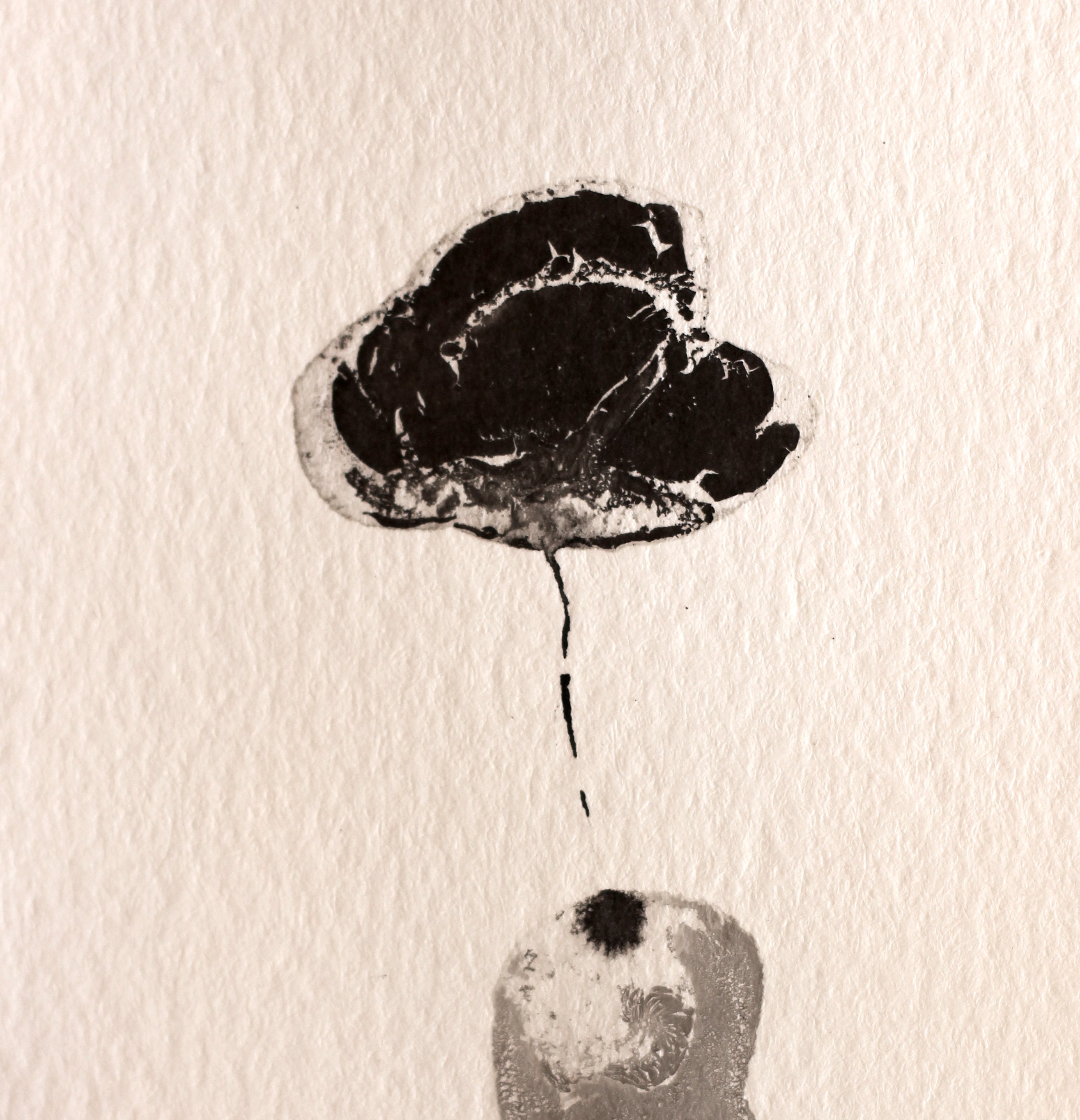 Japanese Minimalist Ink Art - Original A5 Drawing on Watercolor Paper