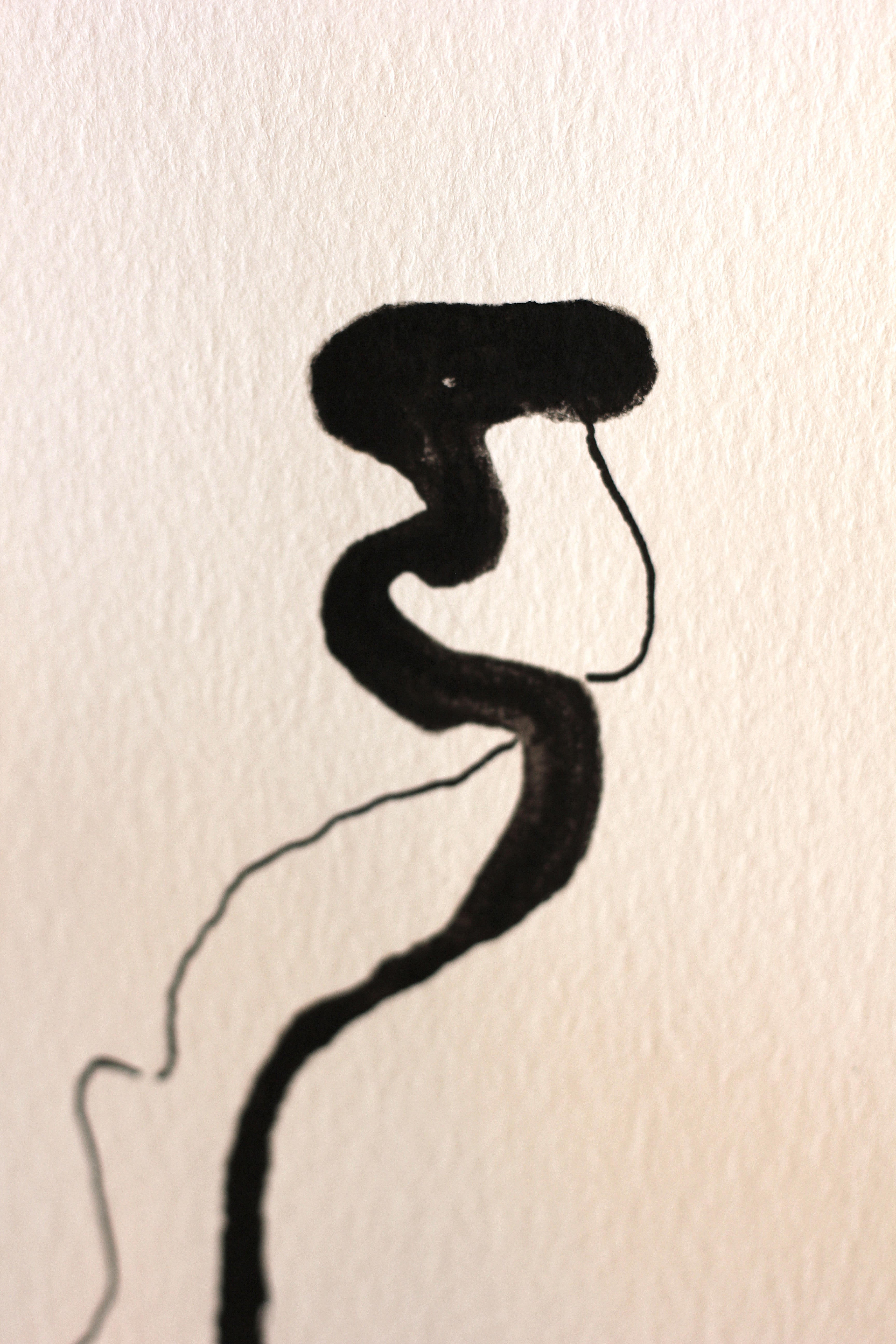 Japanese Minimalist Ink Art - Original A5 Drawing on Watercolor Paper