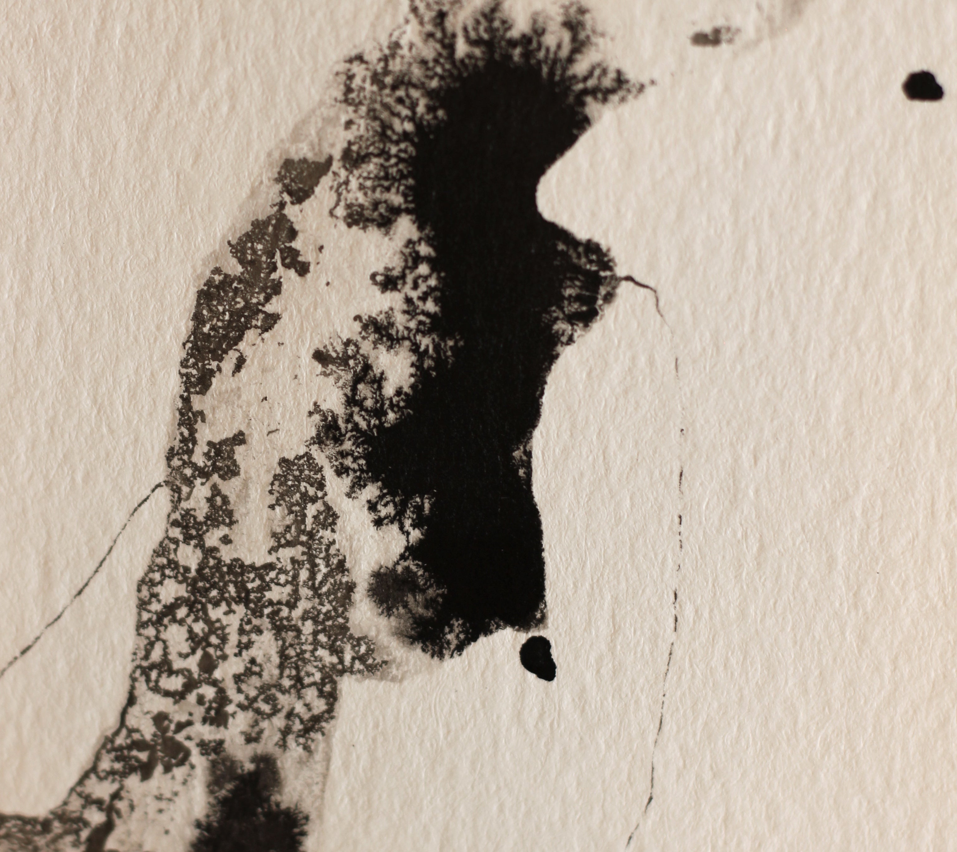 Abstract Ink Drawing - Japanese Inspired Original Art on Watercolor Paper A5