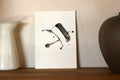 Japanese Minimalist Ink Art - Original A5 Drawing on Watercolor Paper