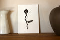 Japanese Minimalist Ink Art - Original A5 Drawing on Watercolor Paper