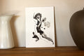 Abstract Ink Drawing - Japanese Inspired Original Art on Watercolor Paper A5