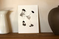 Abstract Ink Drawing - Japanese Inspired Original Art on Watercolor Paper A5